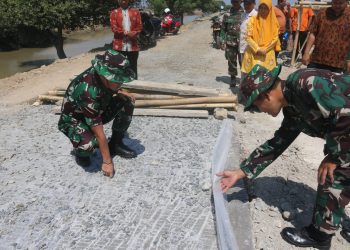 Tinjau TMMD Di Desa Tluwuk, Dandim Pati Sampaikan Apresisasi Perjuangan Anggota Dan Masyarakat Setempat