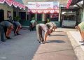 Tetap Bugar dan Jaga Stamina Tubuh,Anggota Koramil 0718/PATI Laksanakan Pembinaan Fisik