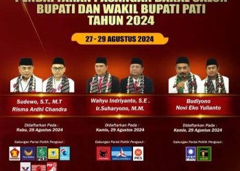 Pendaftaran Cabup-Cawabup Pati Selesai, Ini 3 Paslon yang Bakal Tarung pada Pilkada 2024